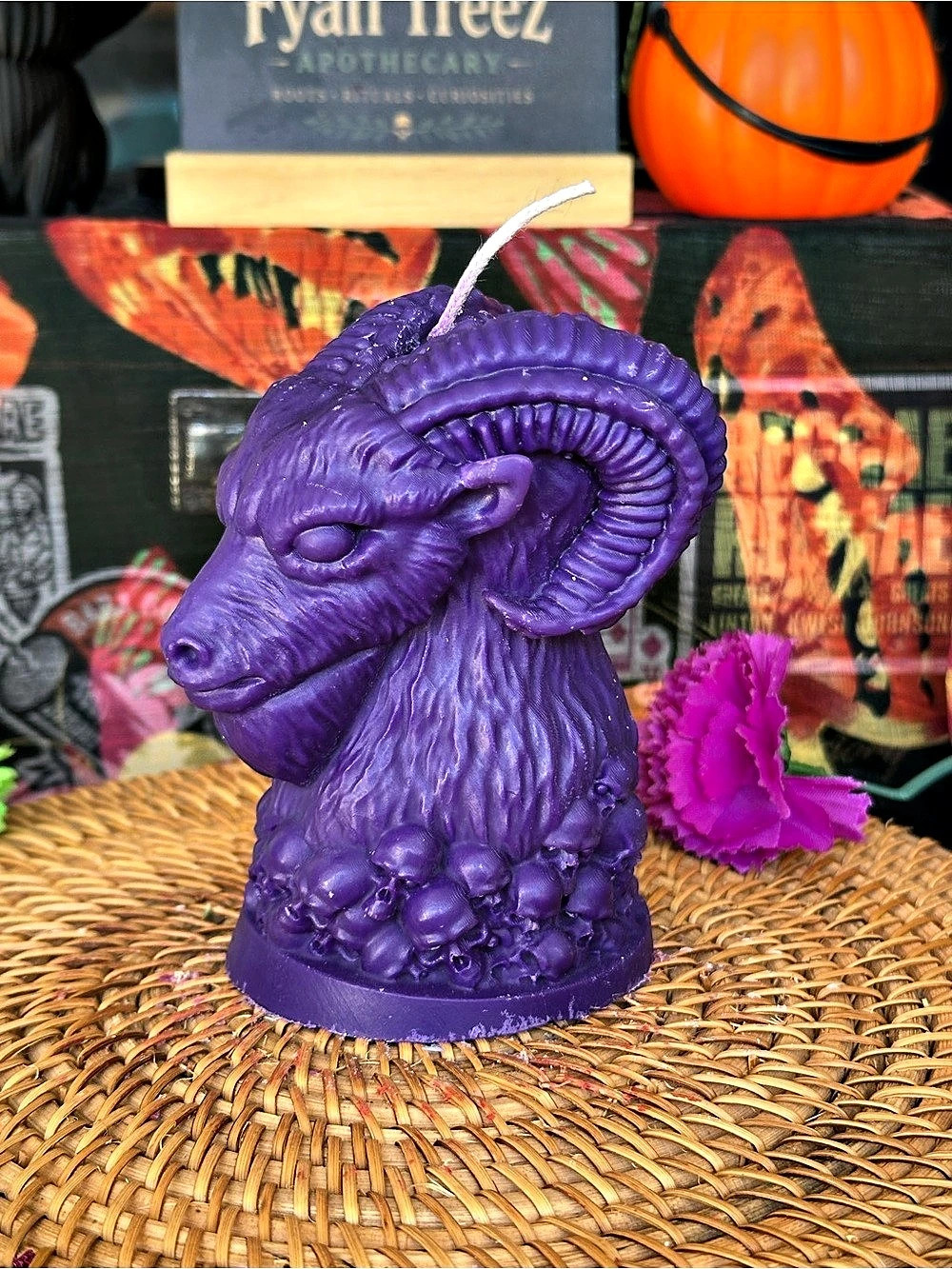 Witch’s Sacred Ram Candle – Purple